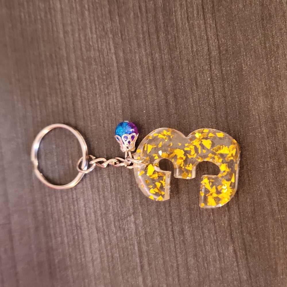 Number "3" Resin Keychain